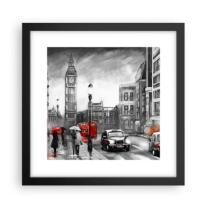 Poster in cornice nera - Una città per niente grigia - 30x30 cm