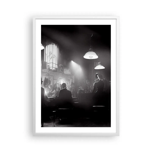 Poster in cornice bianca - Nell'atmosfera jazz - 50x70 cm