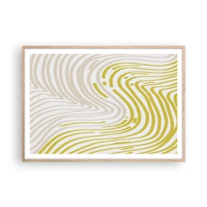Poster in cornice rovere chiaro - Composizione con lieve deflessione - 100x70 cm