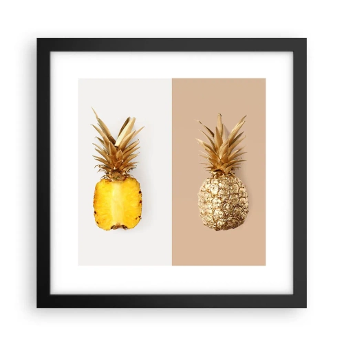 Poster in cornice nera - Ananas per due - 30x30 cm