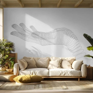 Fotomurali Premium Canvas - Mano elastica - Astrazione, Grafica, Mano - 400x280 cm