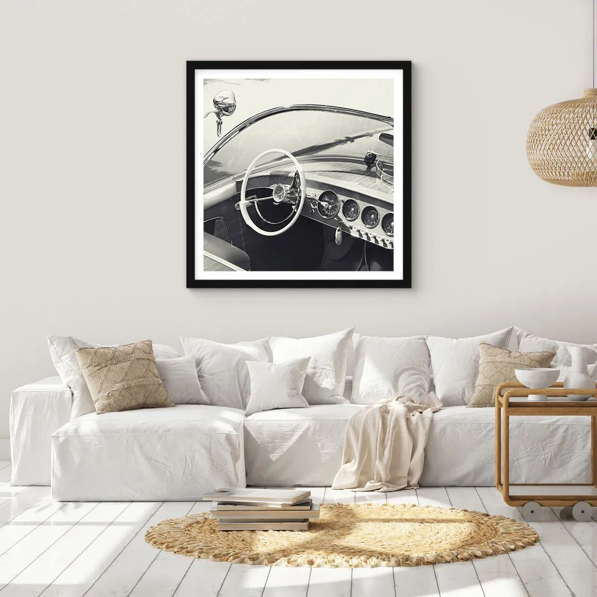 Poster in cornice nera - Il ricco e il povero - 60x60 cm