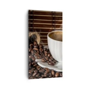 Quadro su tela - Stampe su Tela - Nero del carbone, trasparenza dell'ambra - 55x100 cm