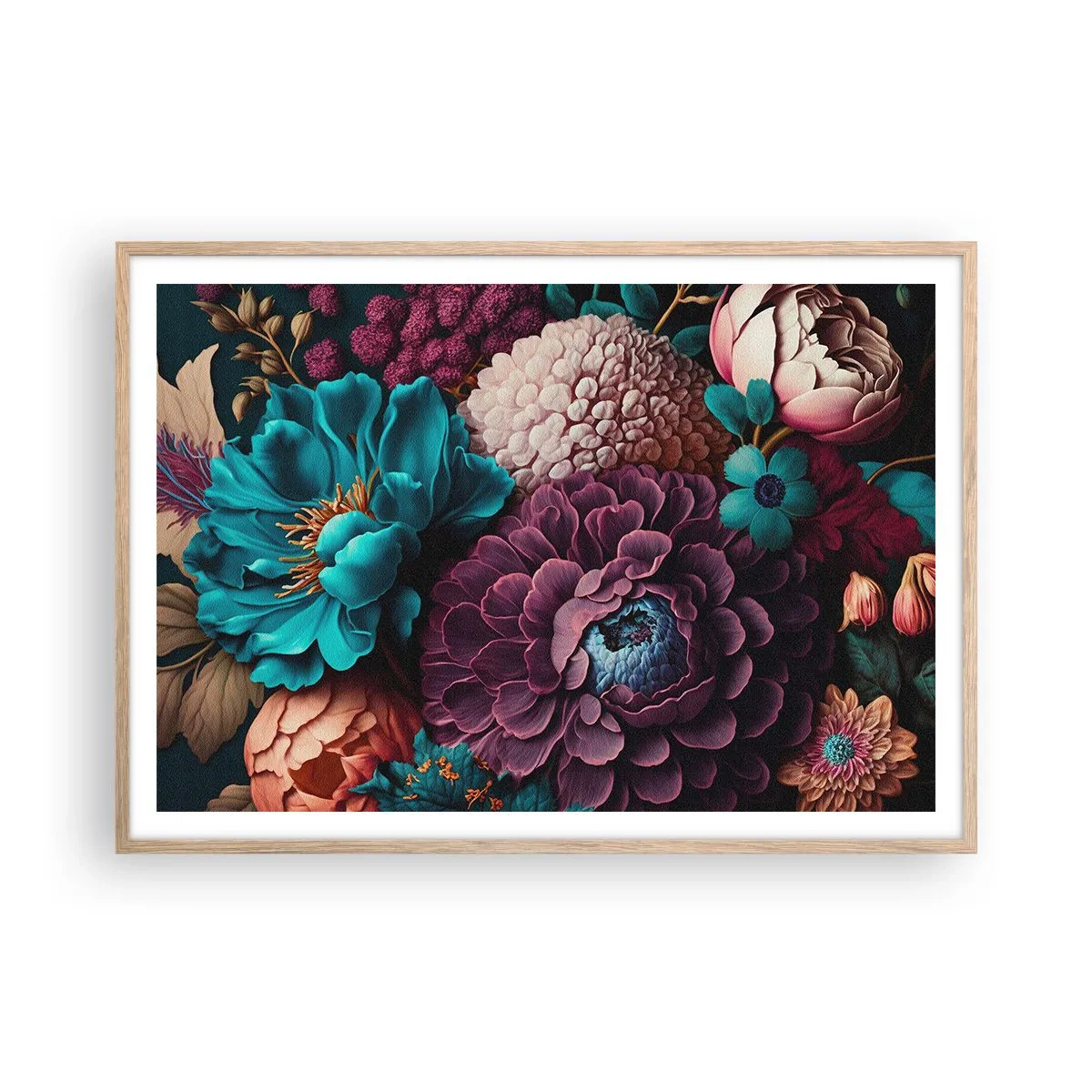 Poster in cornice rovere chiaro - Ricchezza della natura - 100x70 cm