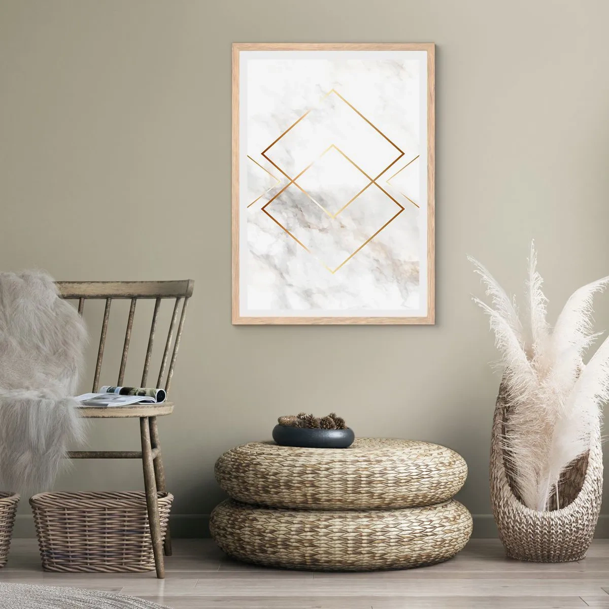 Poster in cornice rovere chiaro - Vista sull'infinito - 30x40 cm