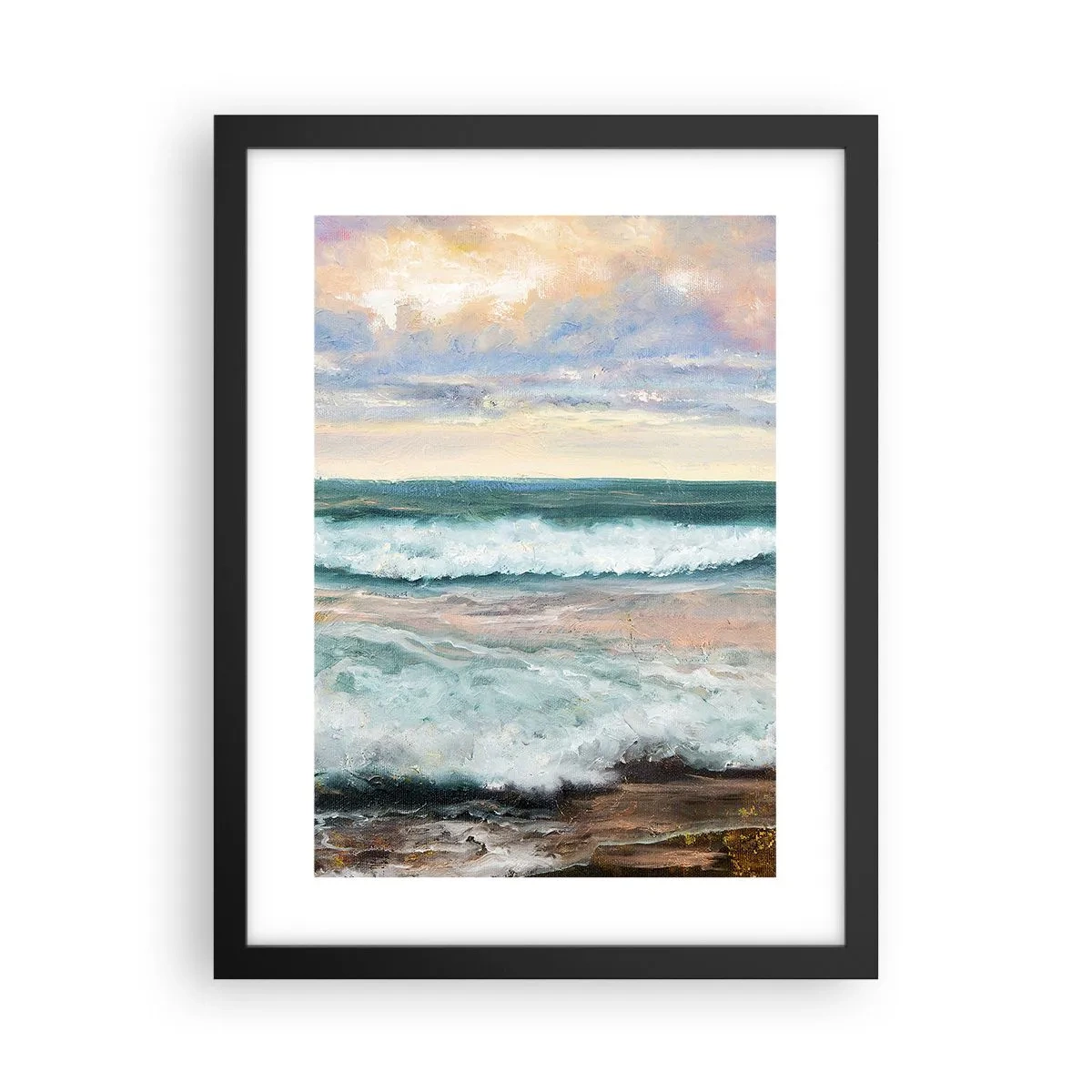 Poster in cornice nera - Dove l'anima si calma - 30x40 cm