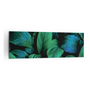 Quadro su tela - Stampe su Tela - Foglie verdi in stile minimalista - 160x50cm - Nella folla verde - Decorazione murale moderna per soggiorno e camera da letto ARTTOR