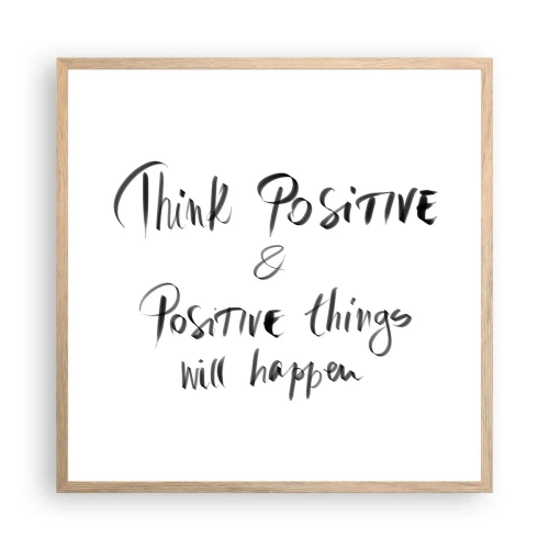 Poster in cornice rovere chiaro - Come vivere? - 60x60 cm