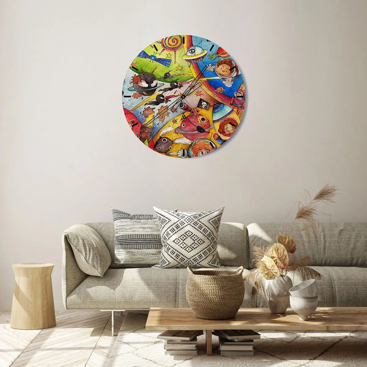 Orologio da parete - Orologio in Vetro - La grande avventura nel cosmo - 40x40 cm