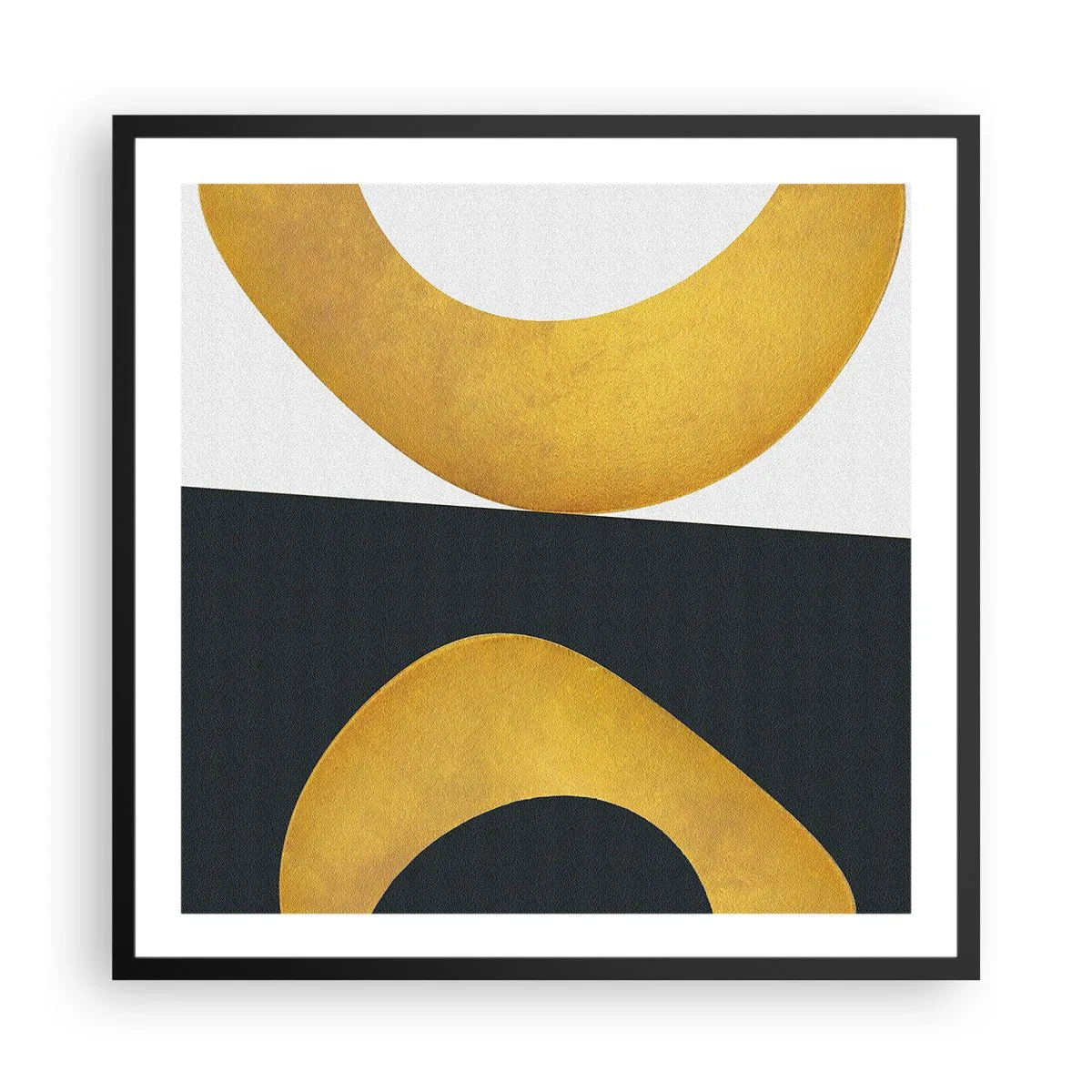 Poster in cornice nera - Iniziamo dall'oro - 60x60 cm