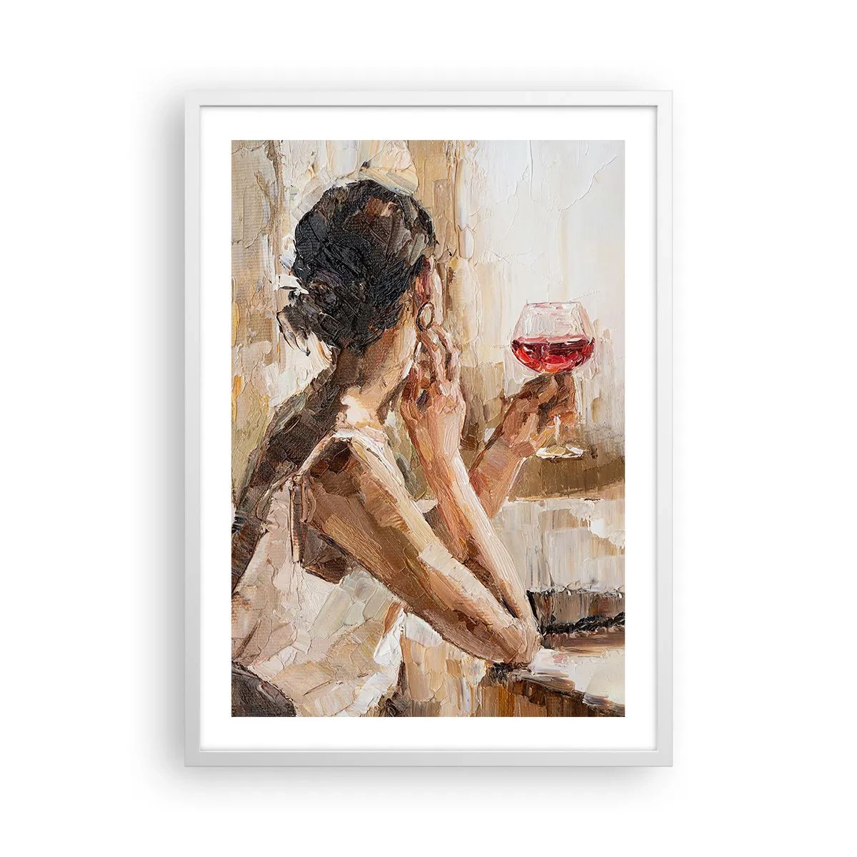 Poster in cornice bianca - Il sapore di un buon momento - 50x70 cm