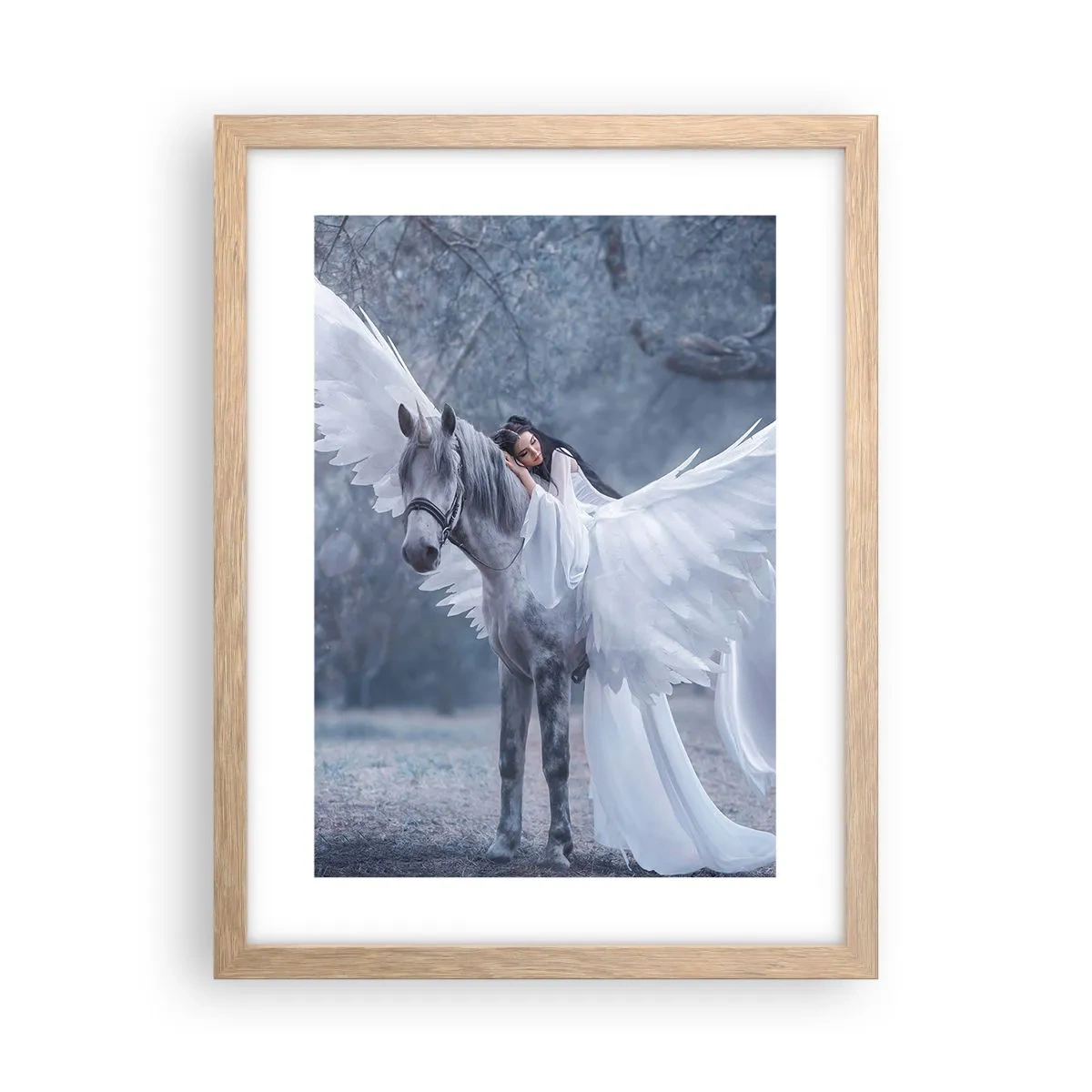 Poster in cornice rovere chiaro - Momento ispirato - 30x40 cm