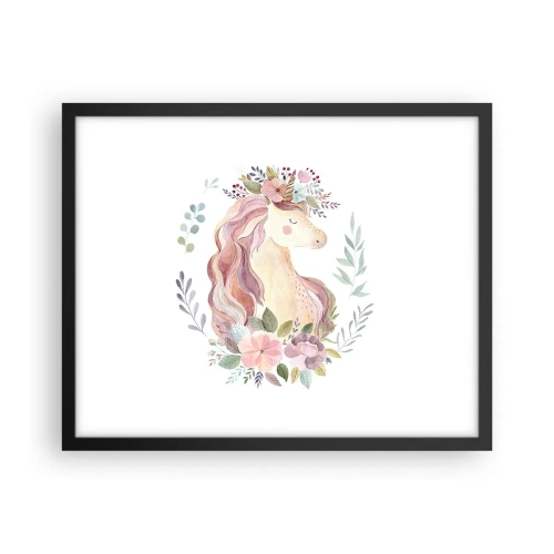 Poster in cornice nera - Invito nel mondo delle favole - 50x40 cm