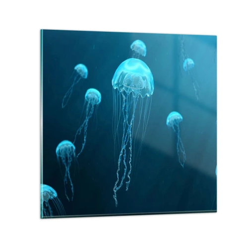 Quadro su vetro - La danza oceanica - 30x30 cm