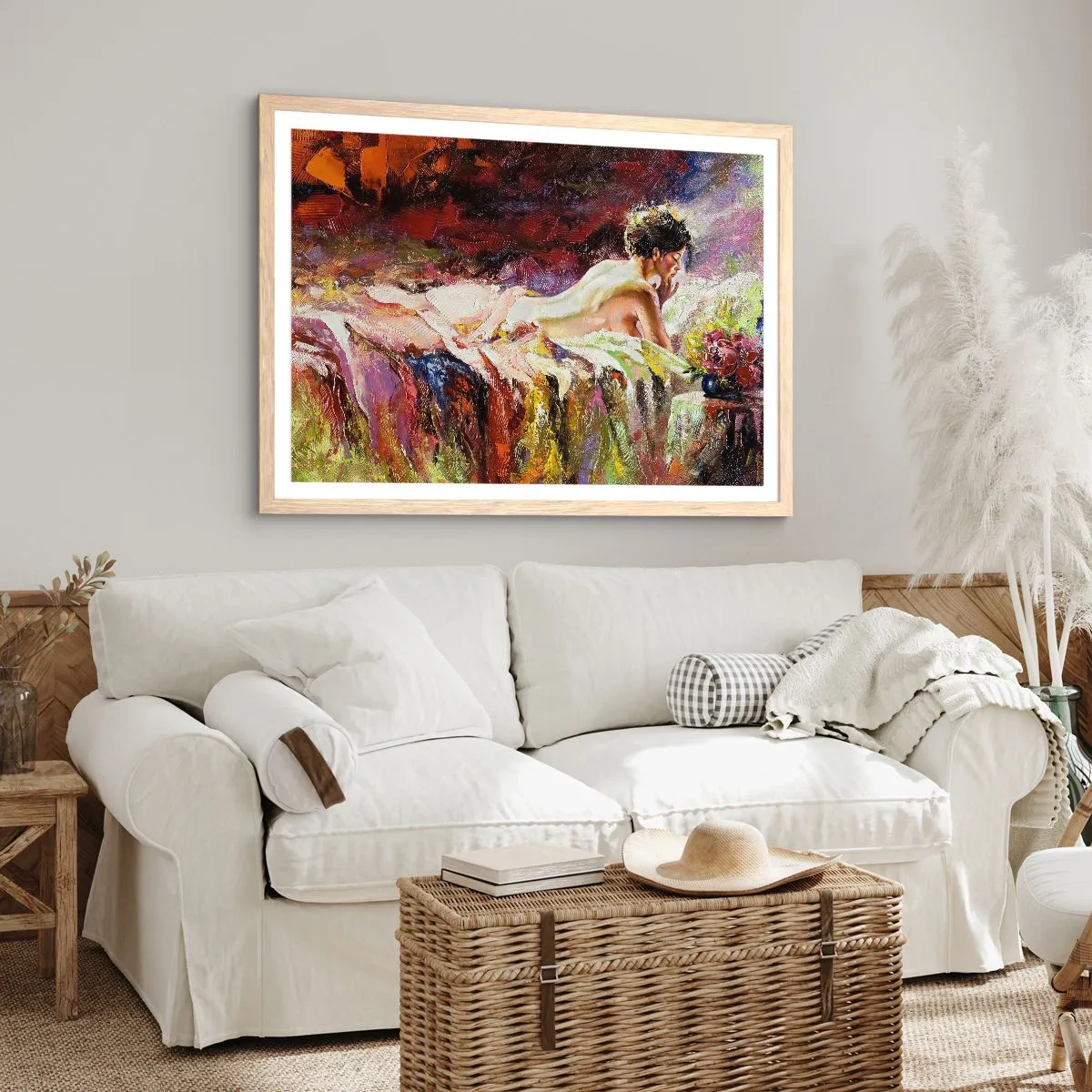 Poster in cornice rovere chiaro - Venere pensierosa - 70x50 cm