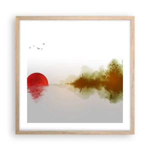 Poster in cornice rovere chiaro - Promessa di pace - 50x50 cm