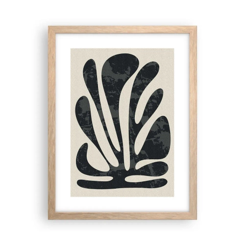 Poster in cornice rovere chiaro - Astrazione polidattila - 30x40 cm