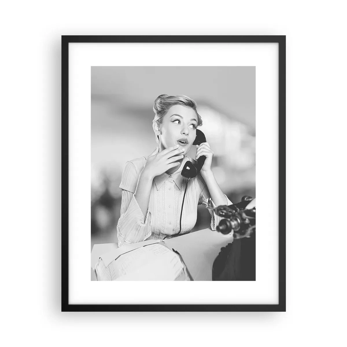 Poster in cornice nera - Salve, qui gli anni '50 - 40x50 cm