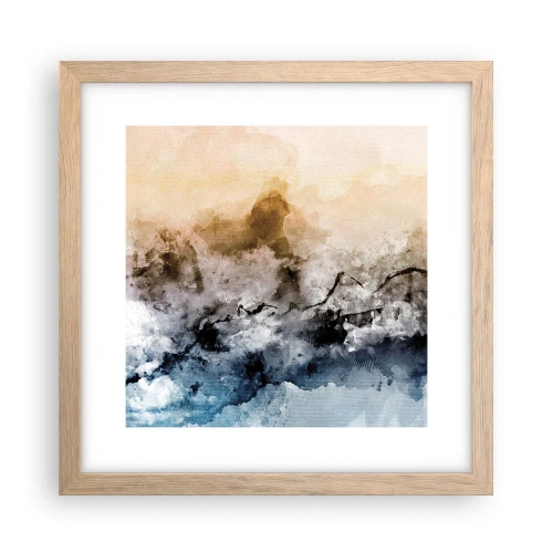 Poster in cornice rovere chiaro - Immersi in una nuvola di nebbia - 30x30 cm