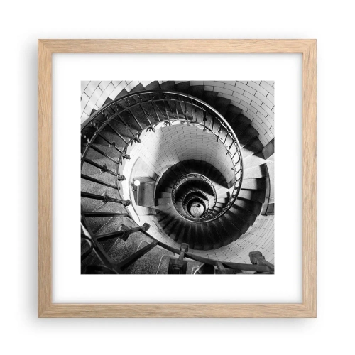 Poster in cornice rovere chiaro - Ancora più in alto - 30x30 cm