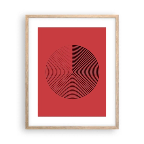Poster in cornice rovere chiaro - Movimento circolare - 40x50 cm