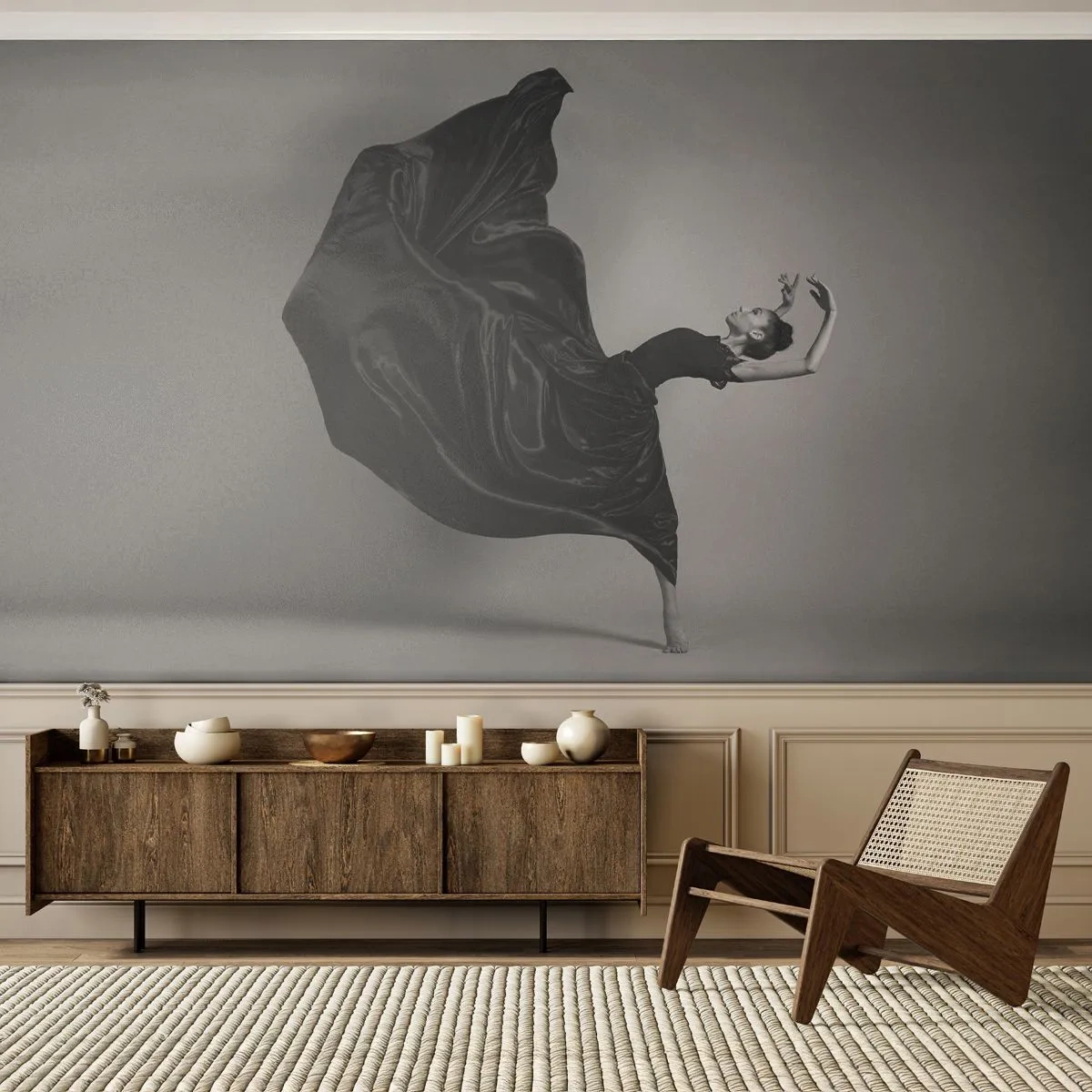 Fotomurali Premium Sand - Musica alata - Danza, Donna, Ballerino - 400x280 cm