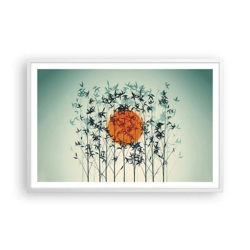 Poster in cornice bianca - Sole giapponese - 91x61 cm