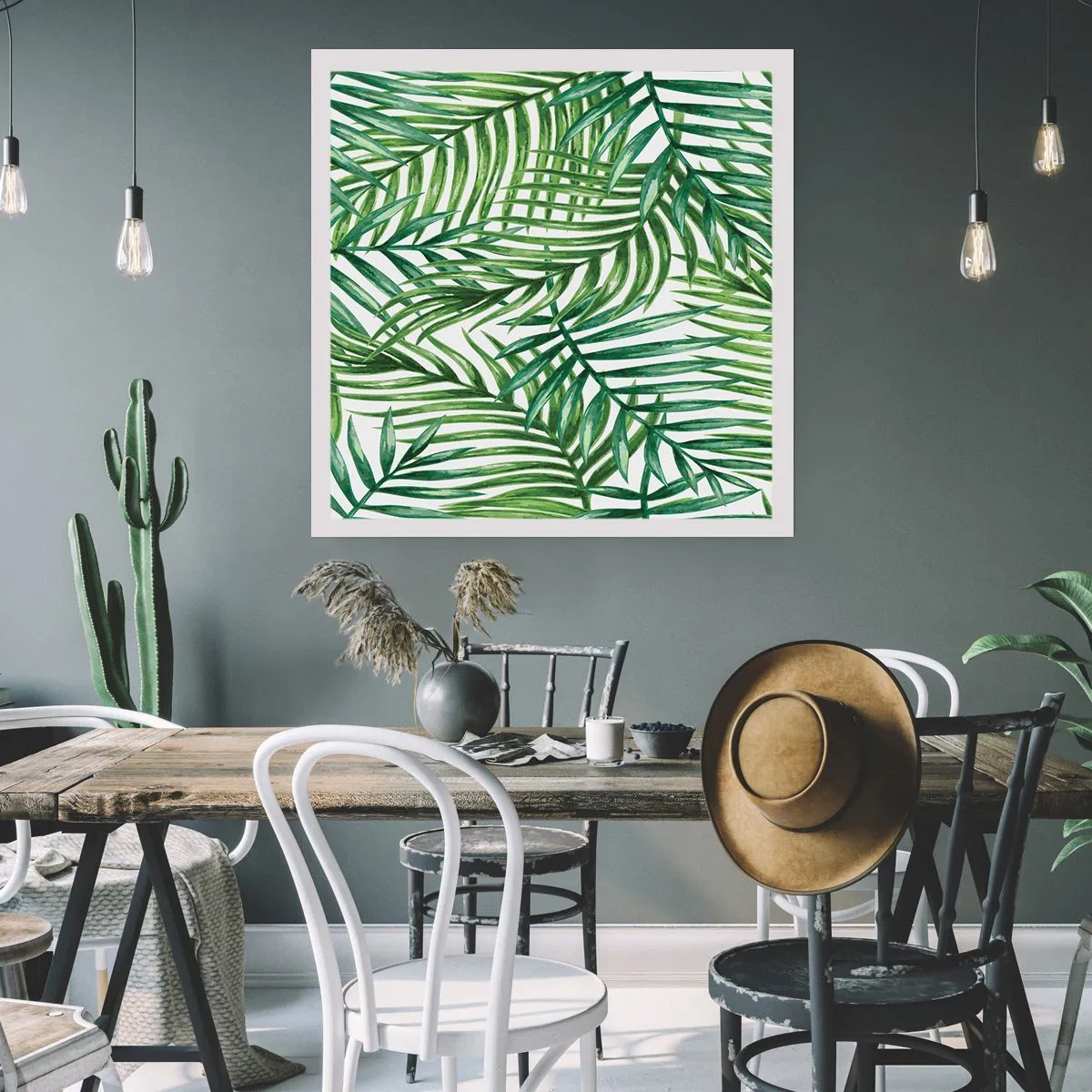 Poster - Sotto un baldacchino verde - 40x40 cm