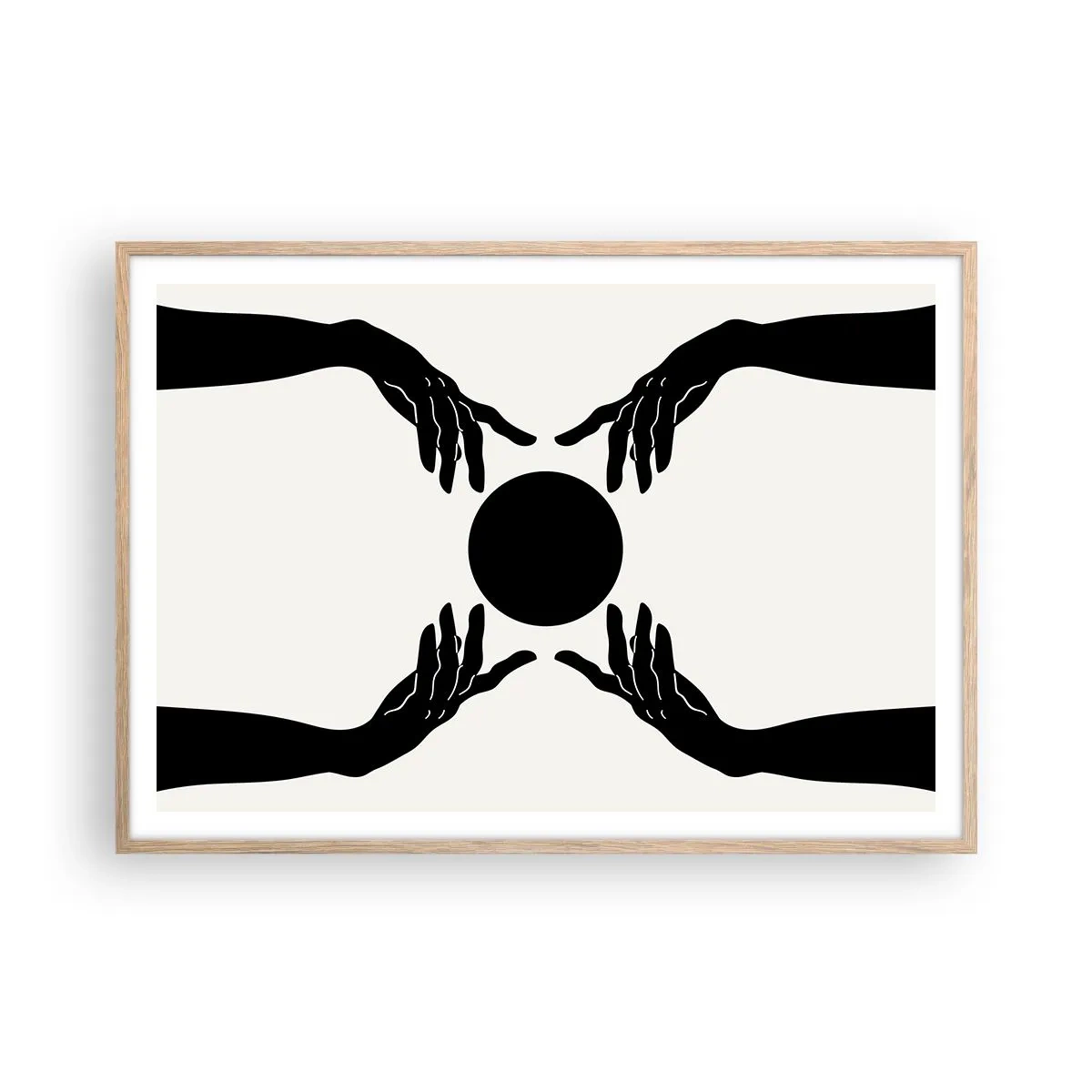 Poster in cornice rovere chiaro - Segno misterioso - 100x70 cm