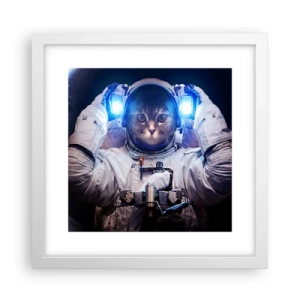 Poster in cornice bianca - Houston, avete un problema - 30x30 cm