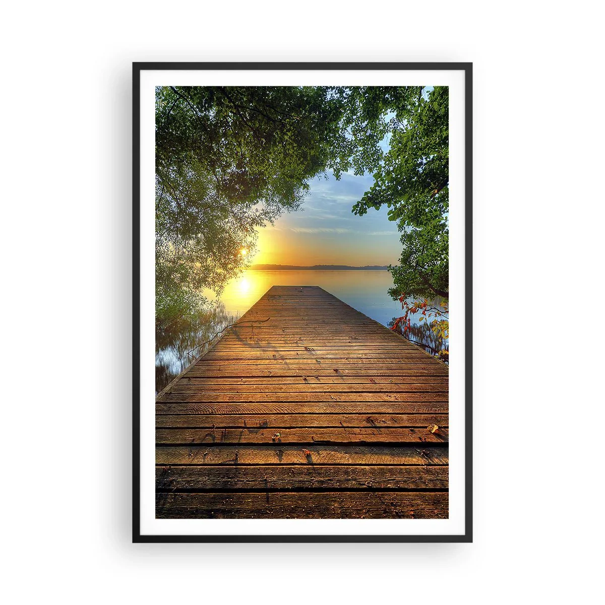 Poster in cornice nera - Non avere fretta, siediti - 70x100 cm