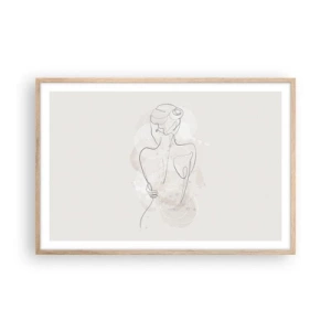 Poster in cornice rovere chiaro - Come uno strumento delicato - 91x61 cm