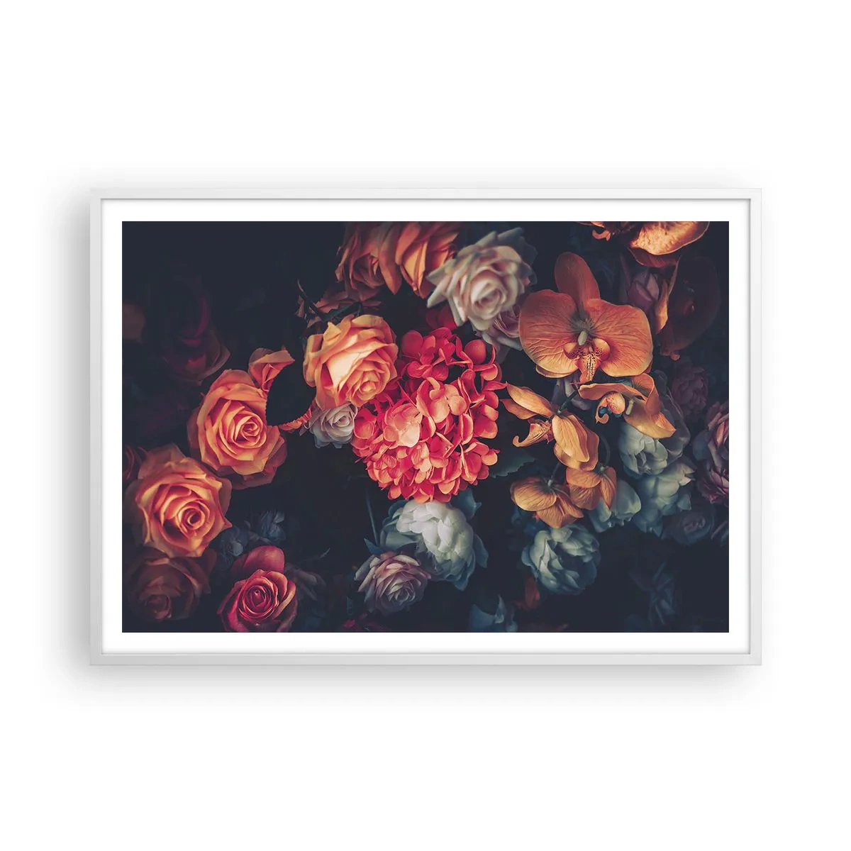 Poster in cornice bianca - Come i maestri olandesi - 100x70 cm