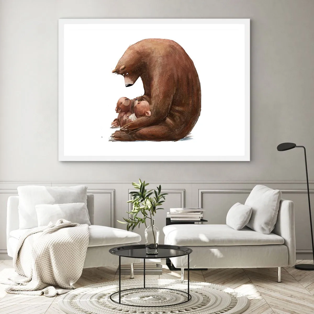 Poster in cornice bianca - Sogni d'oro, bambini - 70x50 cm