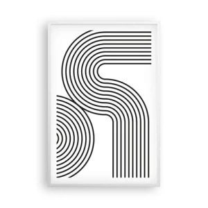 Poster in cornice bianca - In curva - 61x91 cm