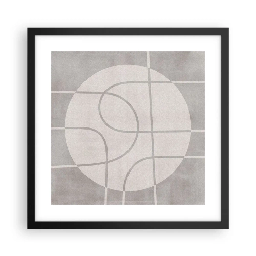 Poster in cornice nera - Tondo e dritto - 40x40 cm
