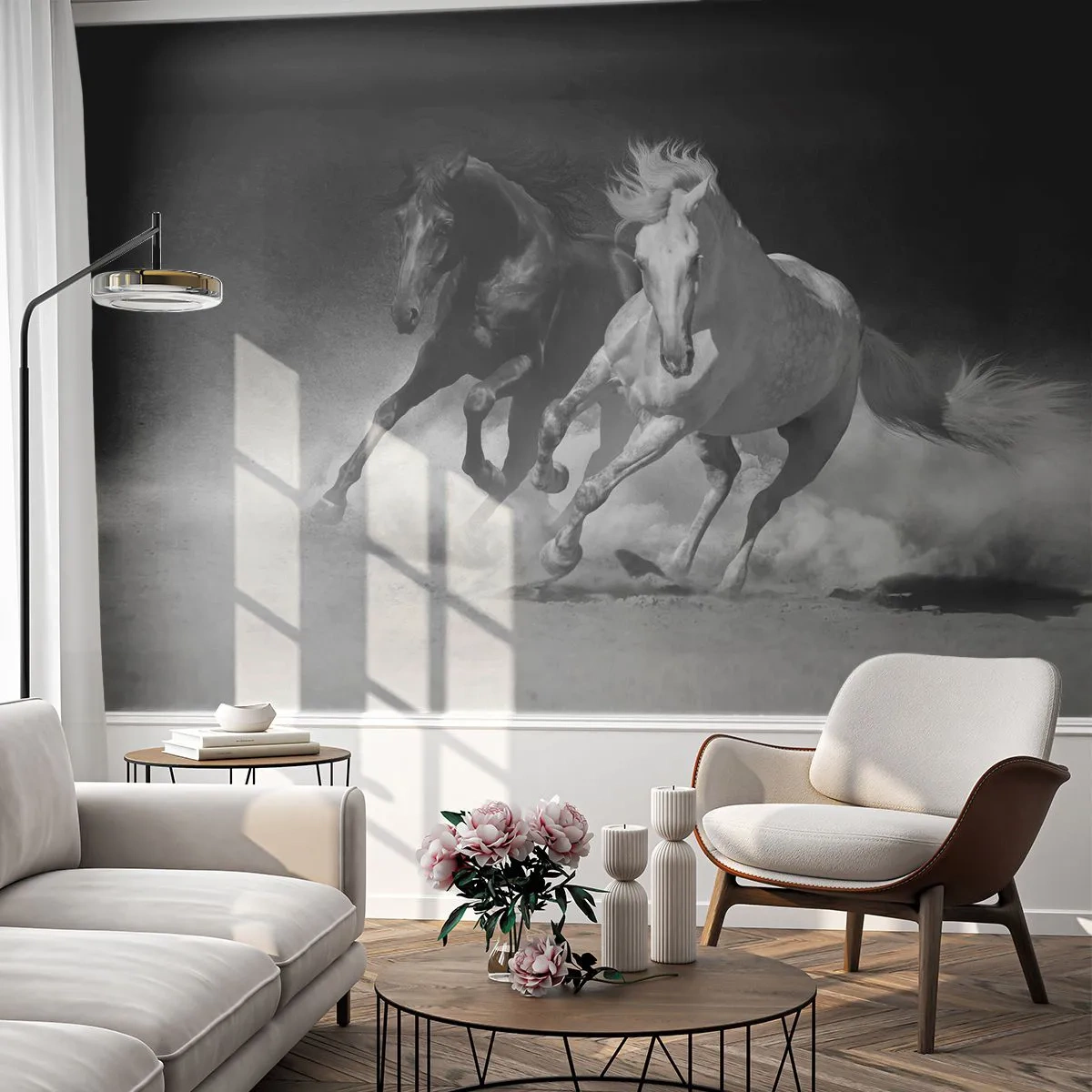 Fotomurali Premium Sand - Il galoppo della libertà - Animali, Cavallo, Galoppo - 100x70 cm