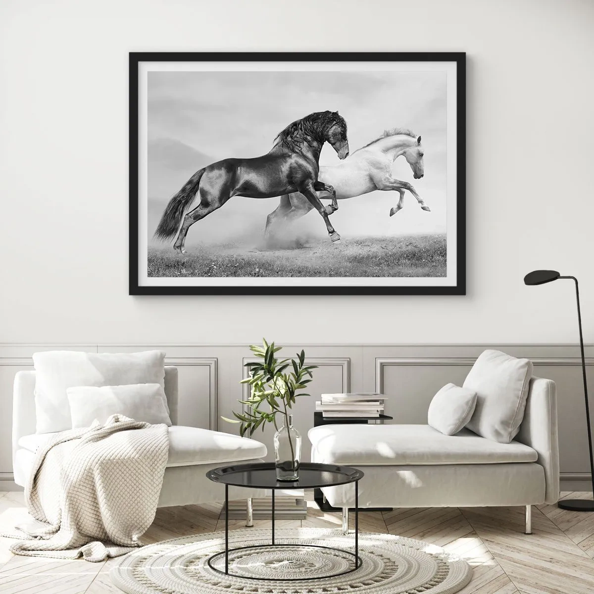 Poster in cornice nera - Angeli e demoni - 40x30 cm