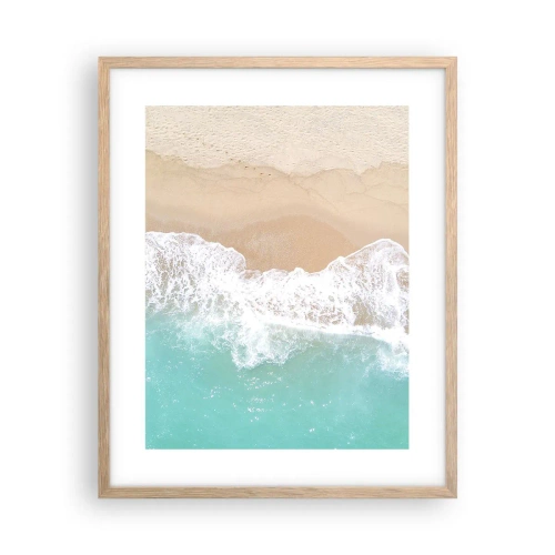 Poster in cornice rovere chiaro - Un tocco carezzevole - 40x50 cm
