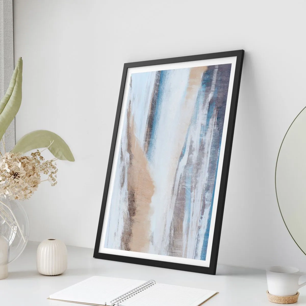 Poster in cornice nera - Composizione invernale - 30x40 cm