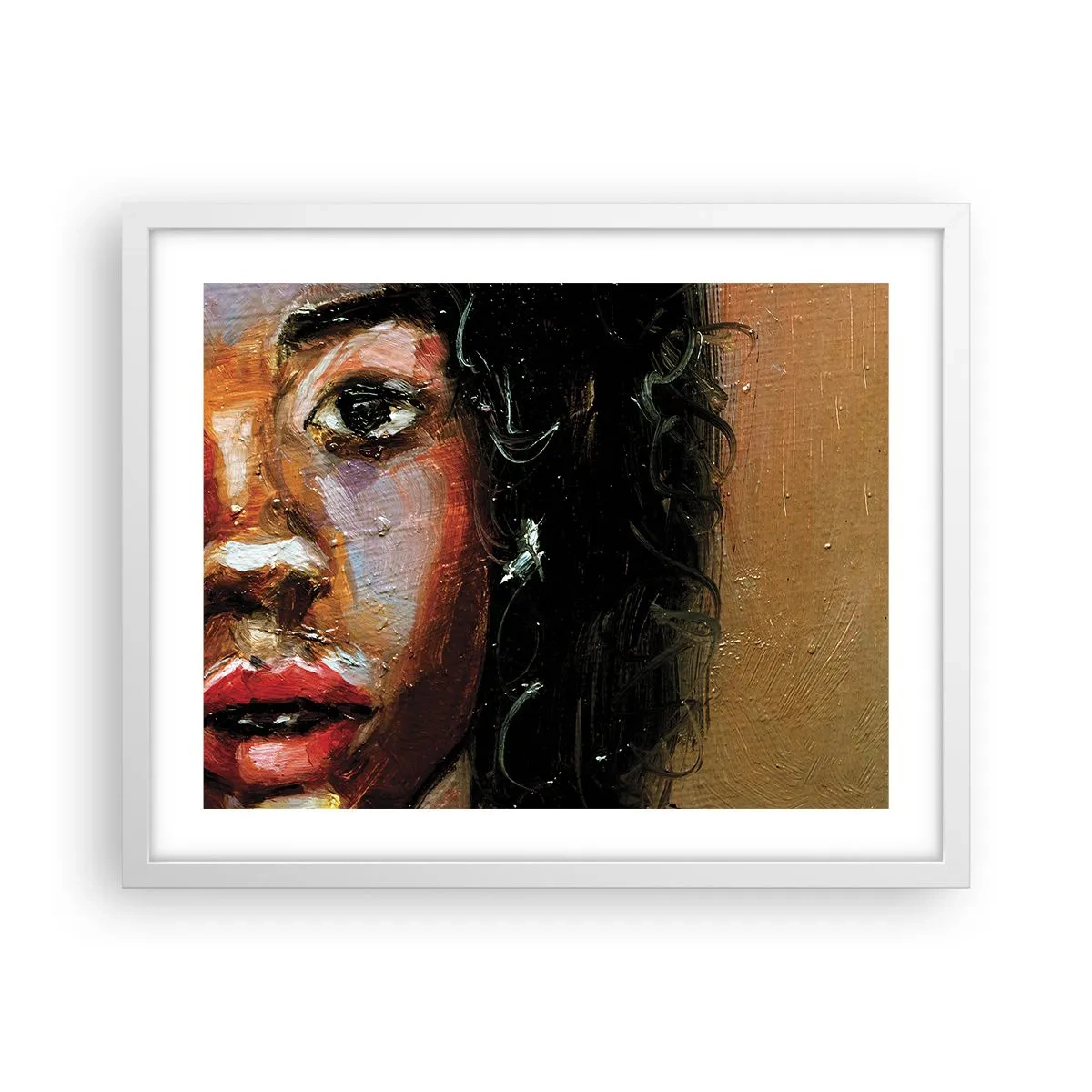 Poster in cornice bianca - Oscurità e luce - 50x40 cm