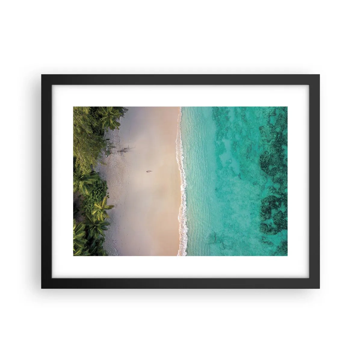 Poster in cornice nera - Spiaggia del paradiso - 40x30 cm