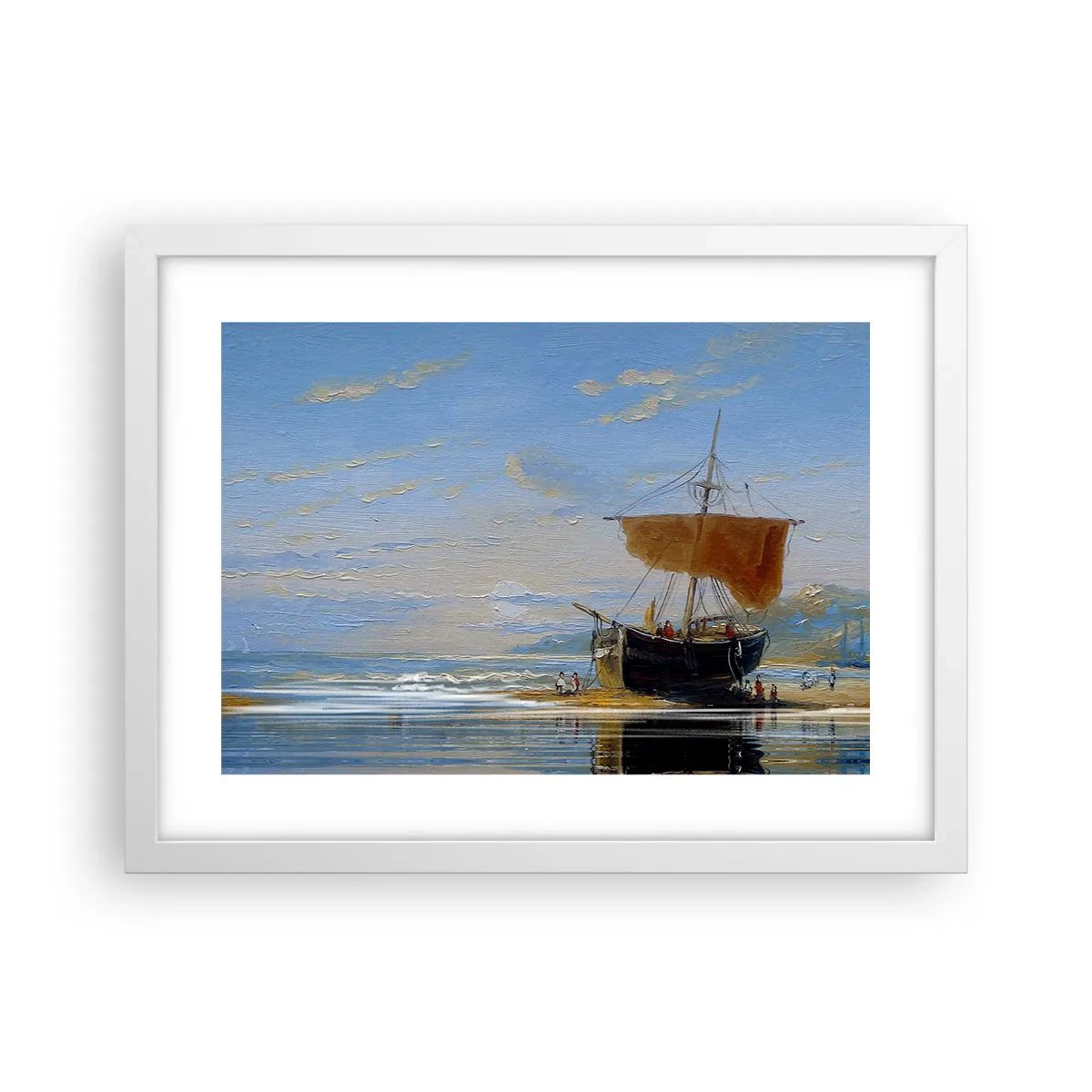 Poster in cornice bianca - Acqua, terra, aria - 40x30 cm