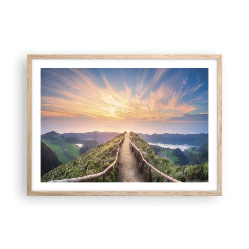 Poster in cornice rovere chiaro - Vicino al cielo - 70x50 cm