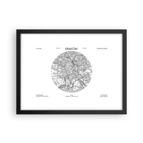 Poster in cornice nera - Anatomia di Cracovia - 40x30 cm