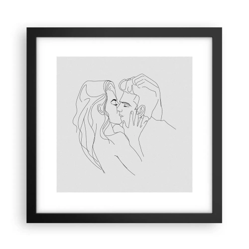 Poster in cornice nera - La stessa linea - 30x30 cm