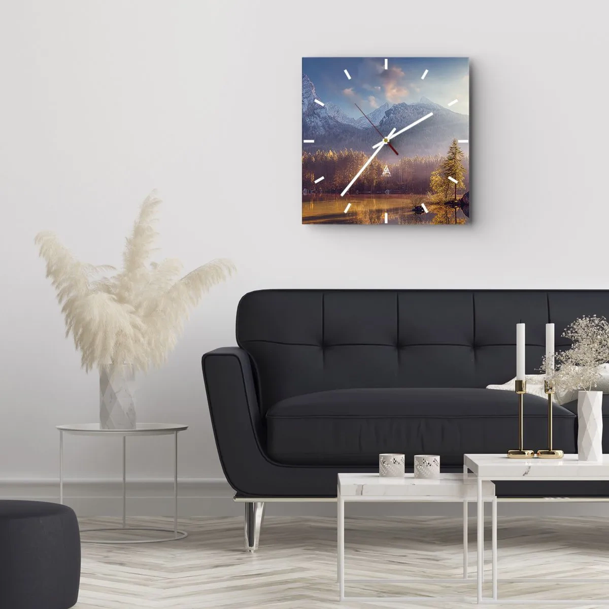 Orologio da parete - Orologio in Vetro - Sui monti e nelle valli - 40x40 cm