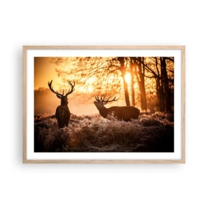 Poster in cornice rovere chiaro - Il sogno del cacciatore - 70x50 cm