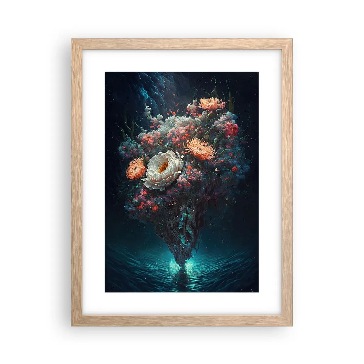 Poster in cornice rovere chiaro - Uno strano giardino - 30x40 cm