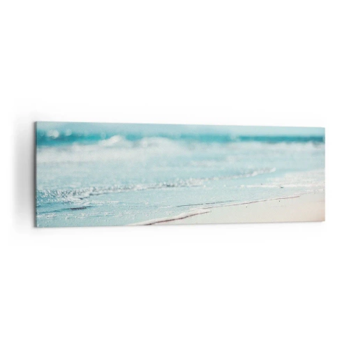 Quadro su tela - Stampe su Tela - Dolci onde dell'oceano su una spiaggia sabbiosa - 160x50cm - Calore e rumore - Decorazione murale moderna per soggiorno e camera da letto ARTTOR